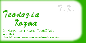 teodozia kozma business card